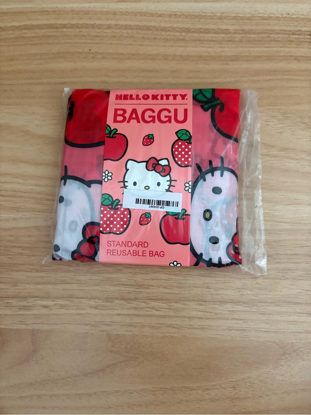 NEW BAGGU x Hello Kitty Red Apple Pink Standard Baggu Reuseable Tote Bag